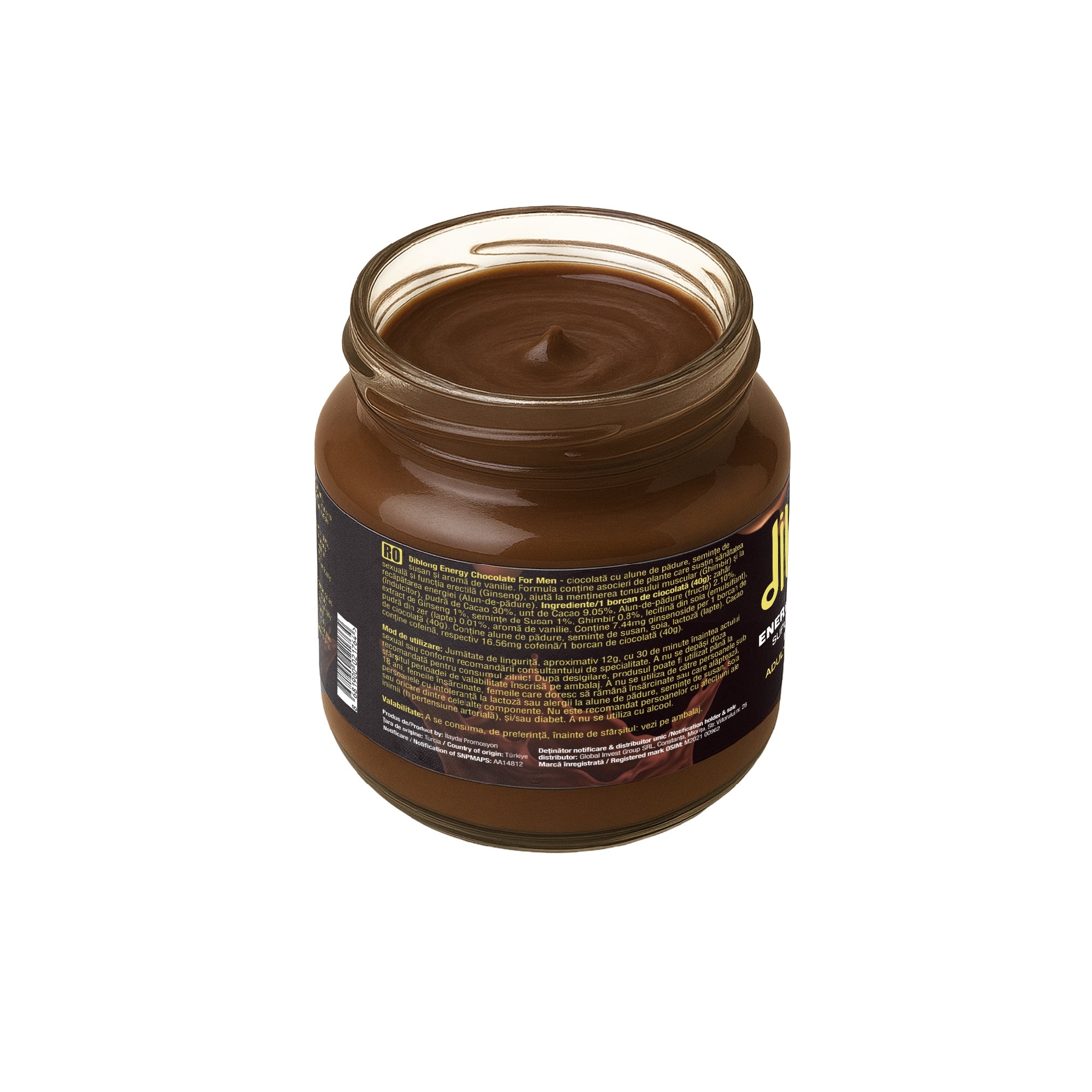 Ciocolată tartinabilă afrodisiac premium concentrat DIBLONG ENERGY CHOCOLATE for MEN, pentru potenta, erectie, impotriva ejacularii, 100% natural, 40g