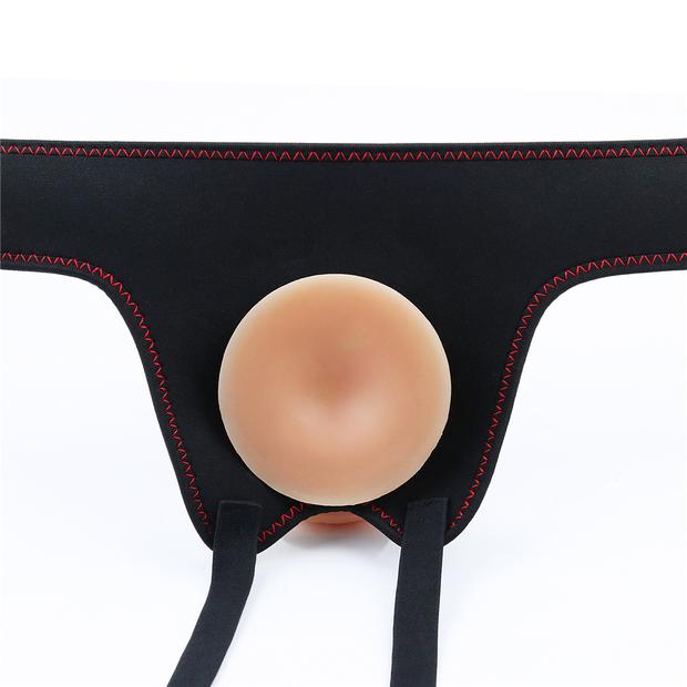 Strap On Easy Dildo cu Testicule Detasabil PVC Natural 22 cm