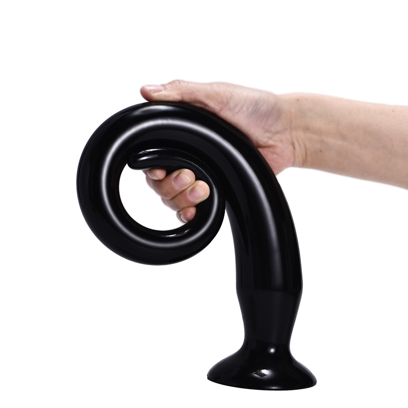 Dildo Deep Inside Ventuza PVC Negru 42 cm