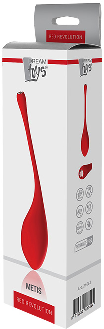 Bila Vaginala Metis Red Revolution, 10 Moduri Vibratii, Silicon, USB, Rosu