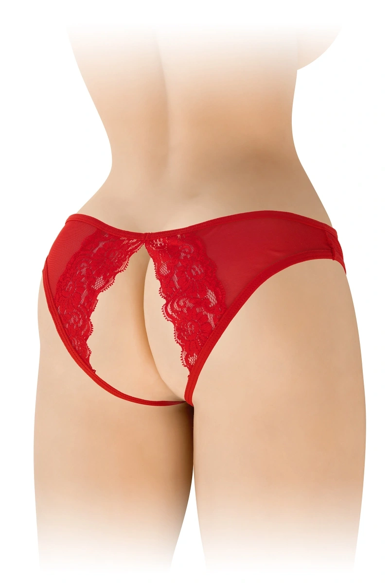 Bikini Crotchless Christine, Rosu, S-L