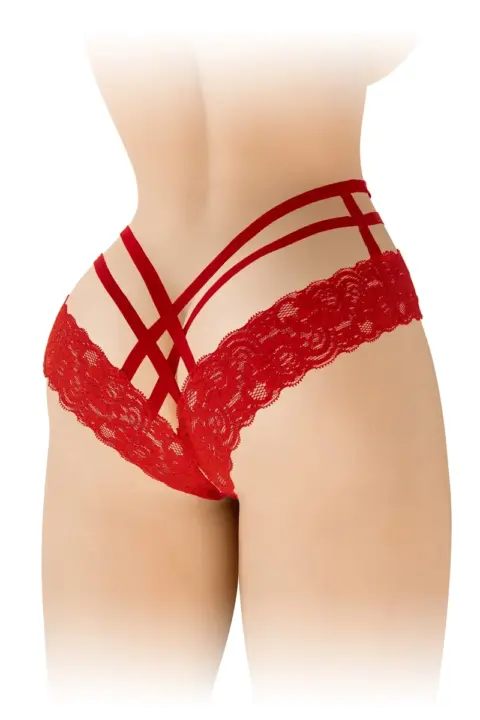 Bikini Crotchless Anne, Rosu, S-L