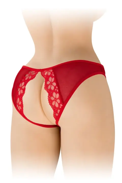 Bikini Crotchless Ambre, Rosu, S-L