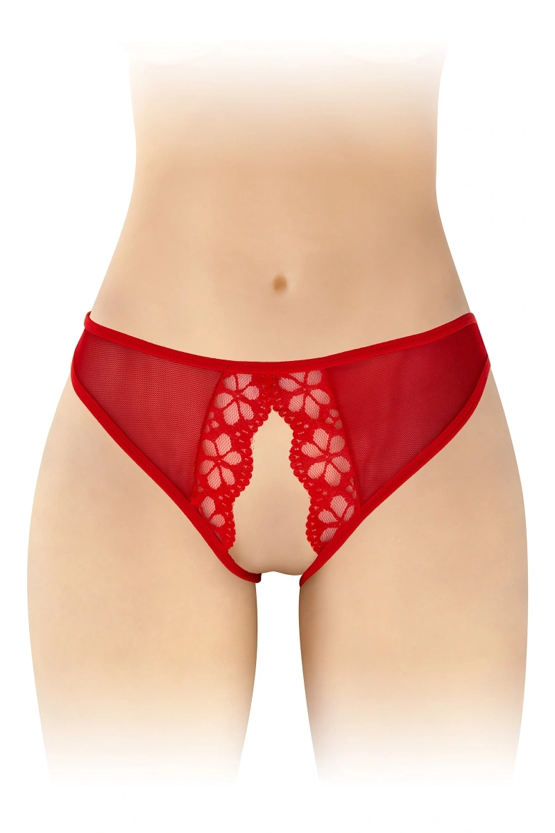 Bikini Crotchless Ambre, Rosu, S-L