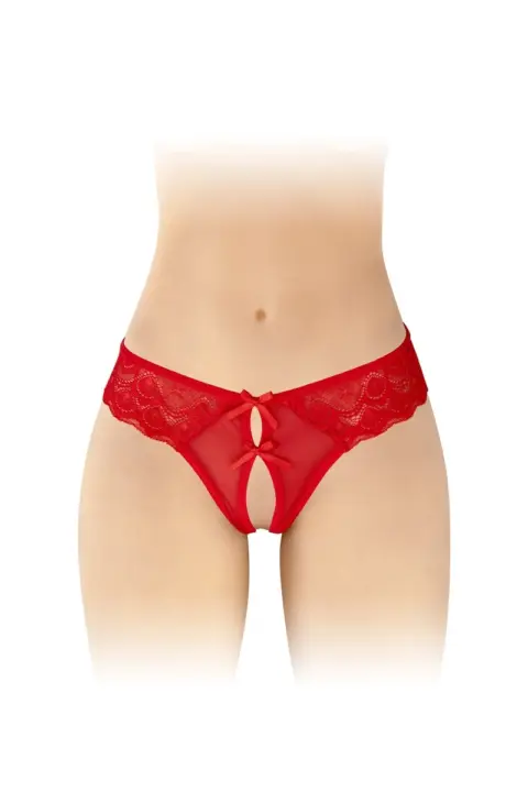 Bikini Crotchless Alicia, Rosu, S-L