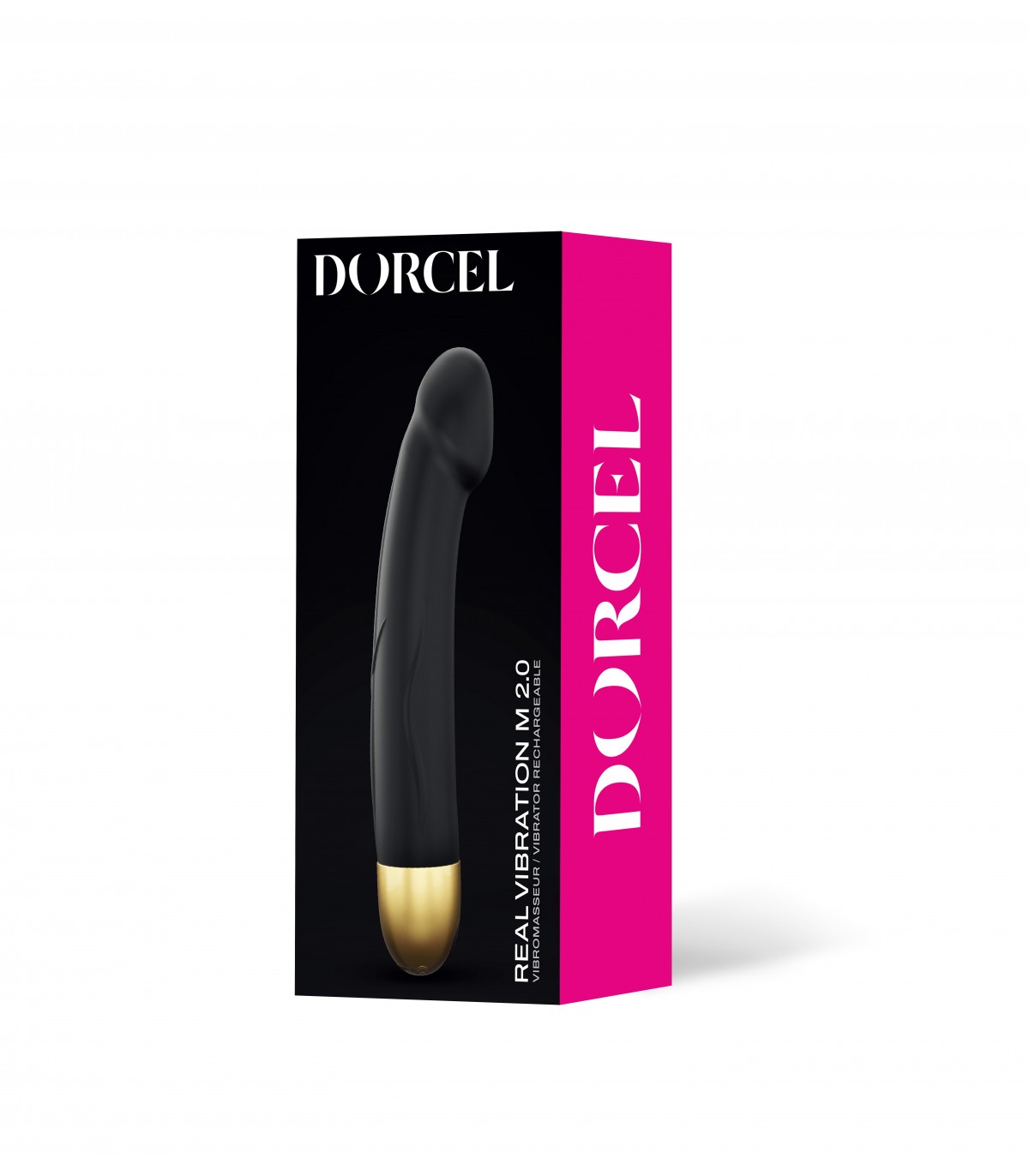 Vibrator Real Vibration M 2.0, 10 Moduri Vibratii, Silicon, USB, Negru/Auriu, 21.9 cm