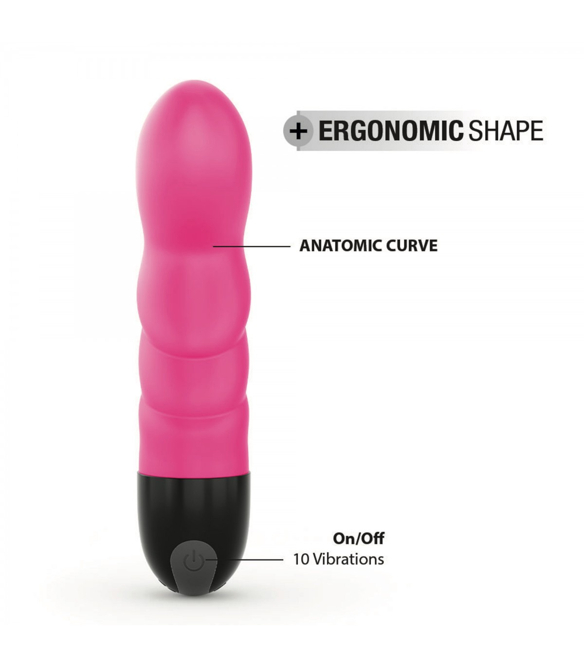 Vibrator Expert G 2.0, 10 Moduri Vibratii, Silicon, USB, Roz/Negru, 16.8 cm