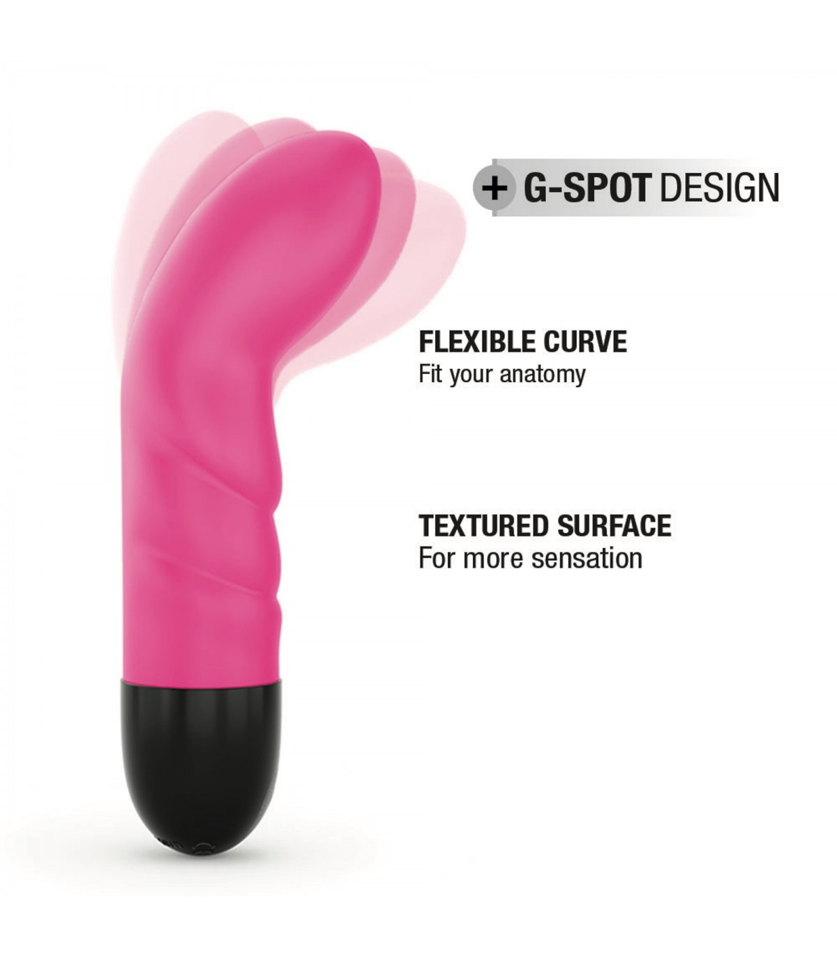 Vibrator Expert G 2.0, 10 Moduri Vibratii, Silicon, USB, Roz/Negru, 16.8 cm