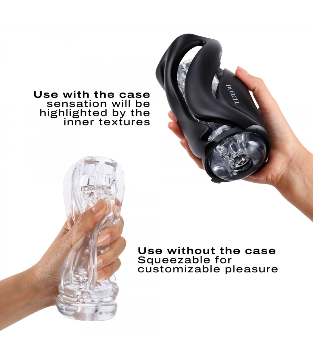 Masturbator Deep Blow, TPE, Negru, 20 cm