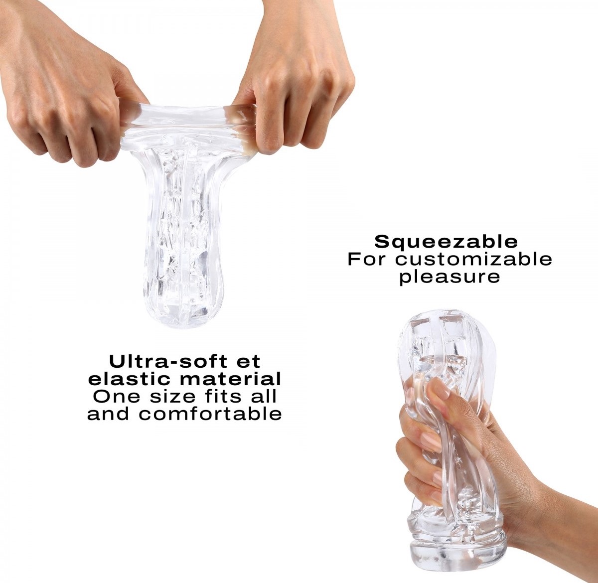 Masturbator Deep Blow Tornado, TPE, Transparent, 16.4 cm