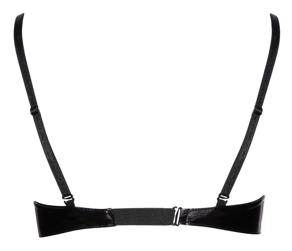 Sutien Sexy din Vinil, Negru, 80B