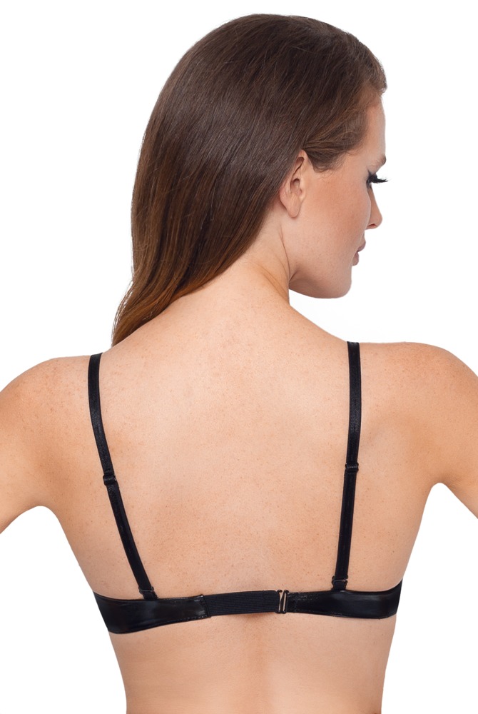 Sutien Sexy din Vinil, Negru, 80B