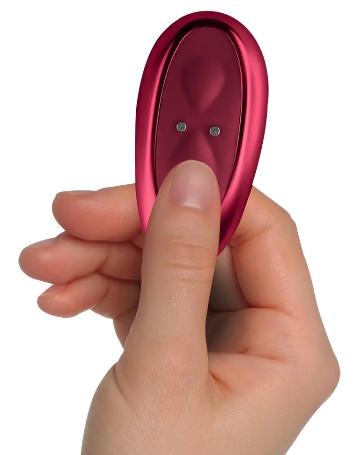 Stimulator Ruby Glow Brush Remote Control 10 Moduri Vibratii Silicon USB Rosu Burgundy