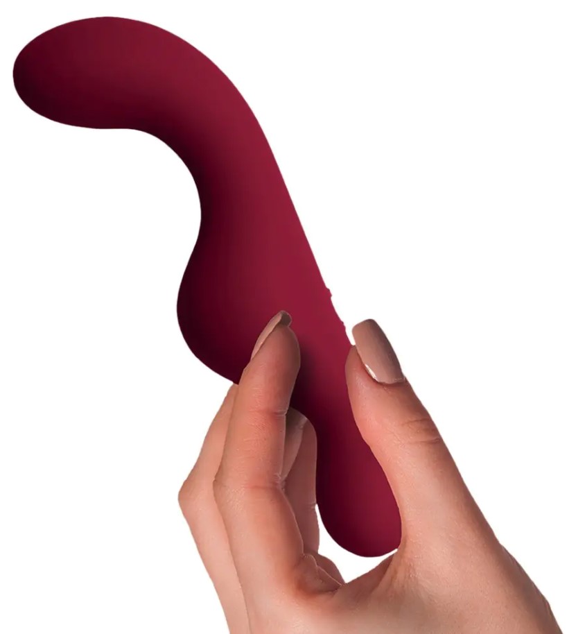 Stimulator Ruby Glow Brush Remote Control 10 Moduri Vibratii Silicon USB Rosu Burgundy