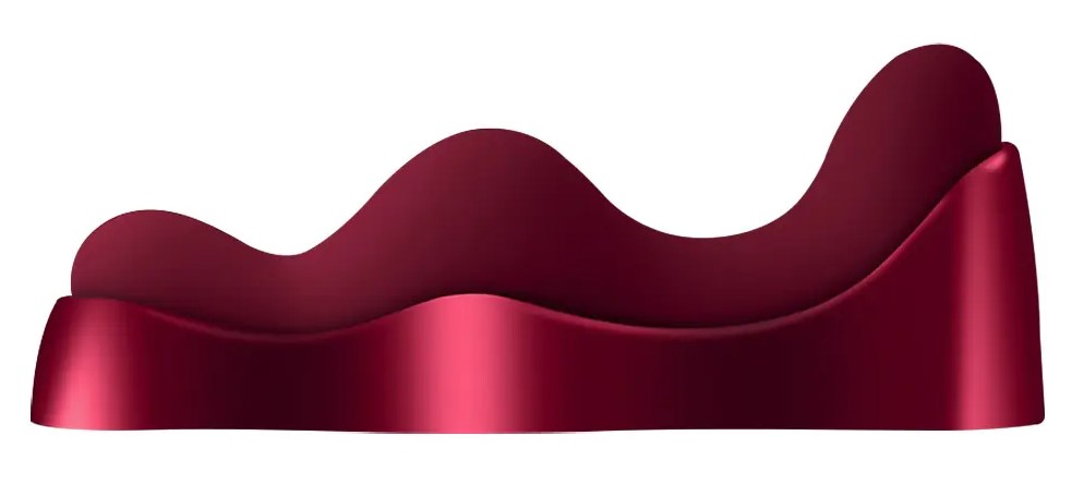 Stimulator Ruby Glow Brush Remote Control 10 Moduri Vibratii Silicon USB Rosu Burgundy