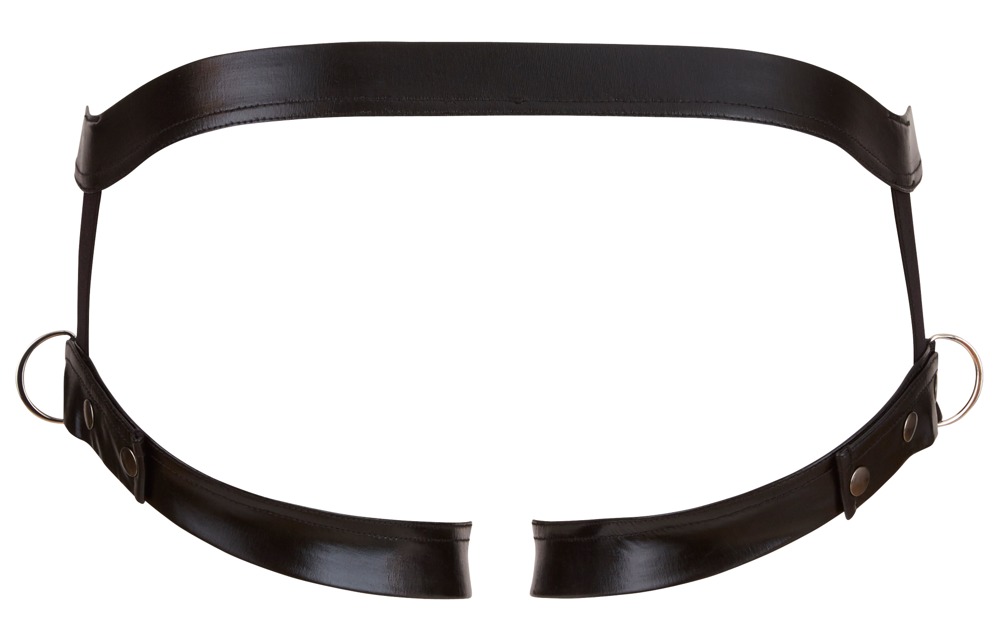 Harness cu Inel de Penis, Negru, M/L