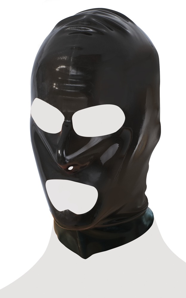 Masca din Latex, Unisex, Negru