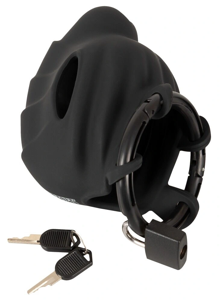 Cusca de Castitate Black Velvet, Silicon, Negru