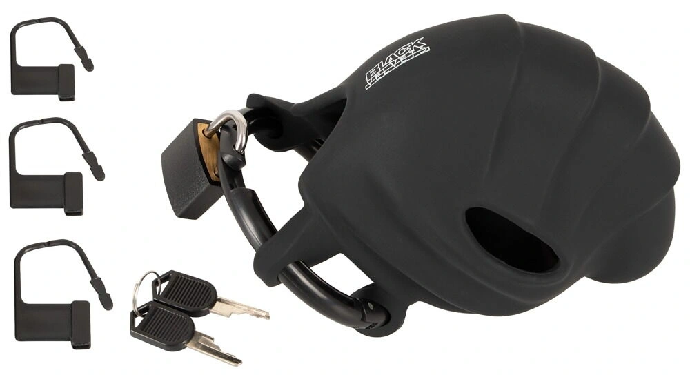Cusca de Castitate Black Velvet, Silicon, Negru