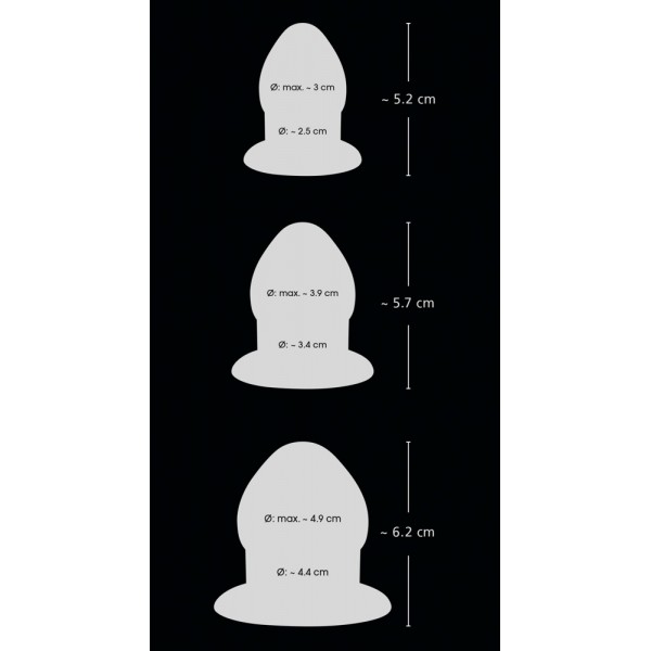 Kit Anal Stretching Plug PVC Black