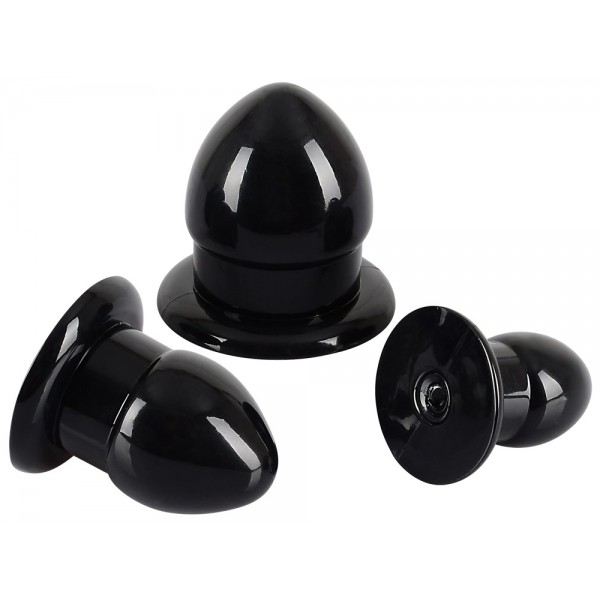 Kit Anal Stretching Plug PVC Black