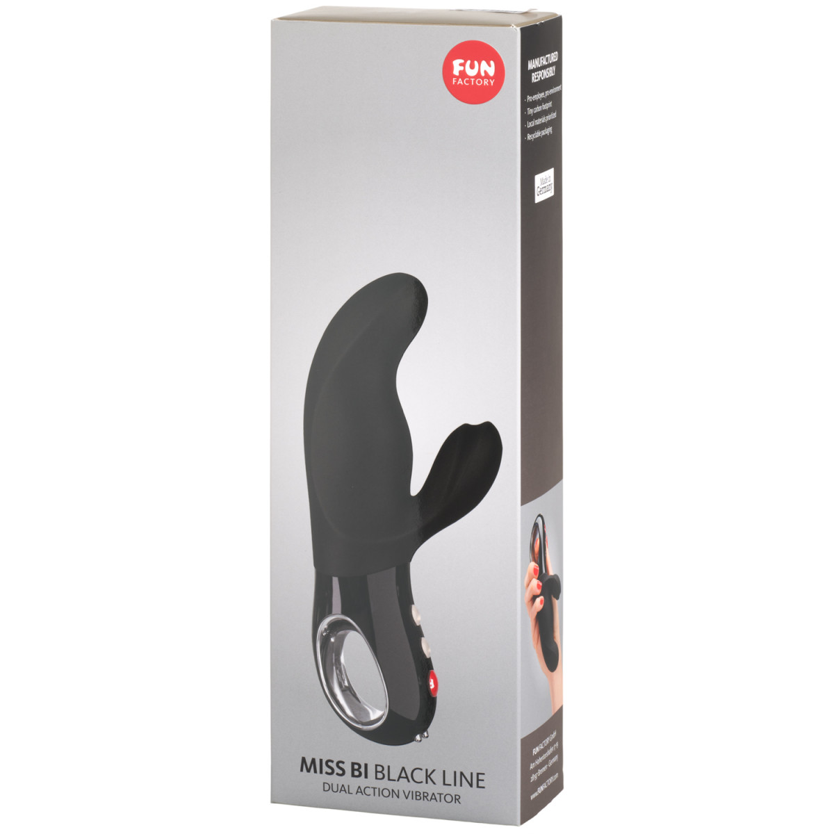 Vibrator Rabbit Fun Factory Miss Bi Black Line 17 cm