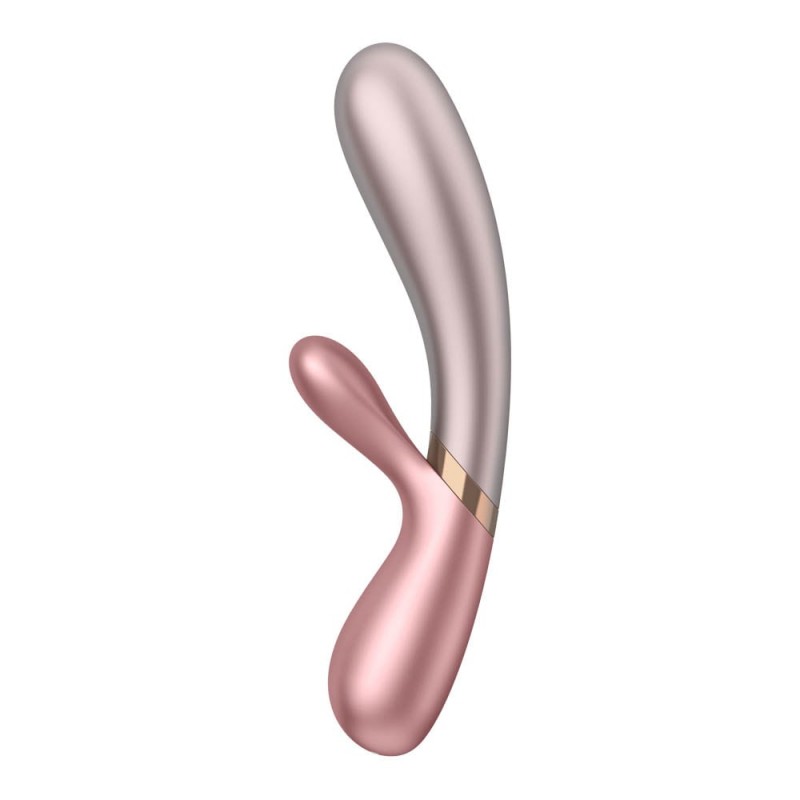 Vibrator Rabbit Hot Lover Heat Silicon Roz 19.9 cm Free App
