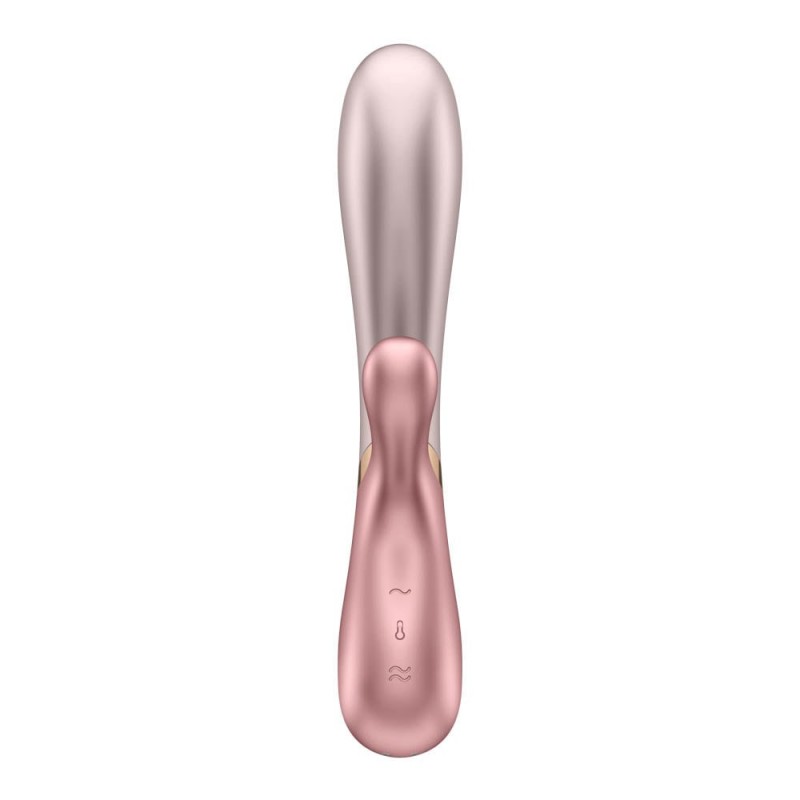 Vibrator Rabbit Hot Lover Heat Silicon Roz 19.9 cm Free App