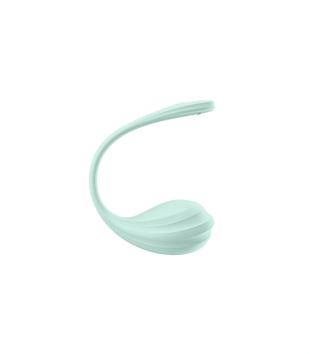 Ou Vibrator Smooth Petal Satisfyer Free App, Silicon, Verde, 23 cm