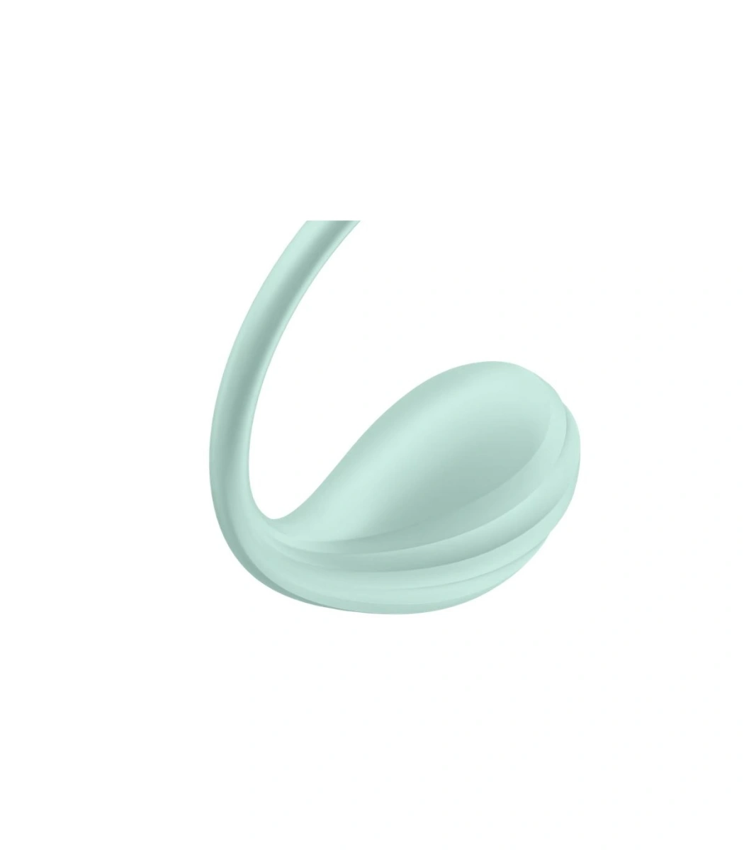 Ou Vibrator Smooth Petal Satisfyer Free App, Silicon, Verde, 23 cm