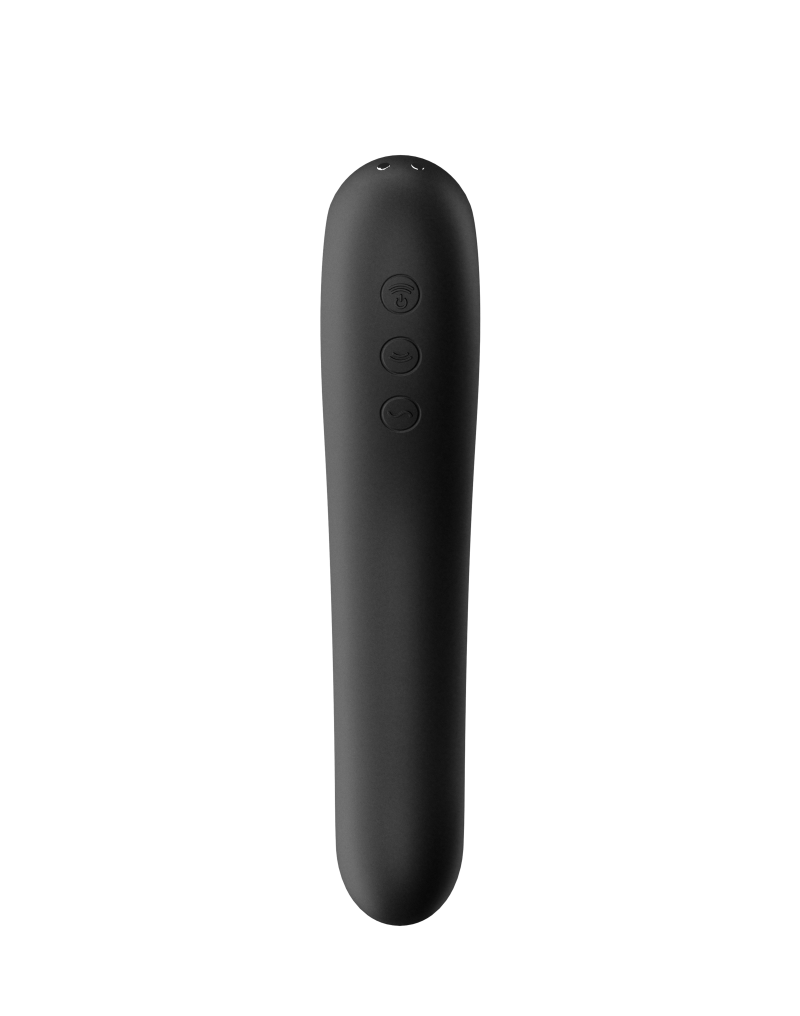 Stimulator Dual Kiss Air Pulse+Vibrator Silicon USB Black