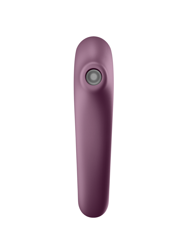 Stimulator Dual Kiss Air Pulse+Vibrator Silicon USB Red Wine