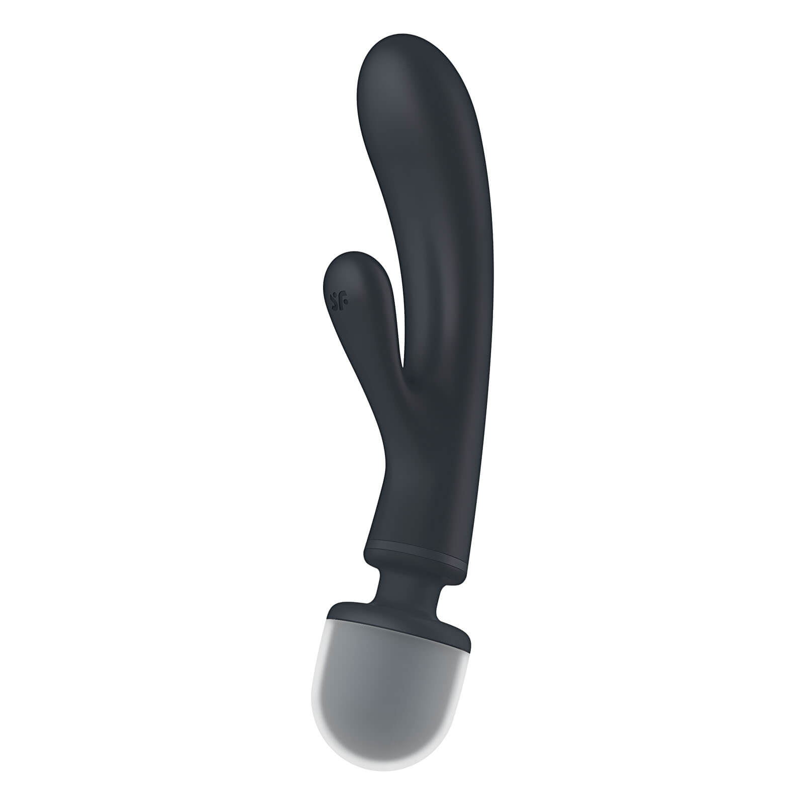 Vibrator Triple Lover Satisfyer, 24 Moduri Vibratii, Silicon, IPX7, USB, Gri, 23.7 cm