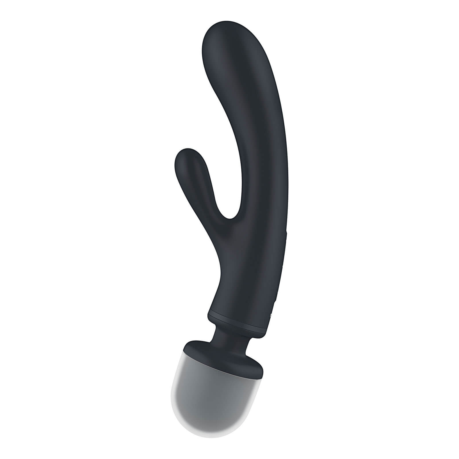 Vibrator Triple Lover Satisfyer, 24 Moduri Vibratii, Silicon, IPX7, USB, Gri, 23.7 cm