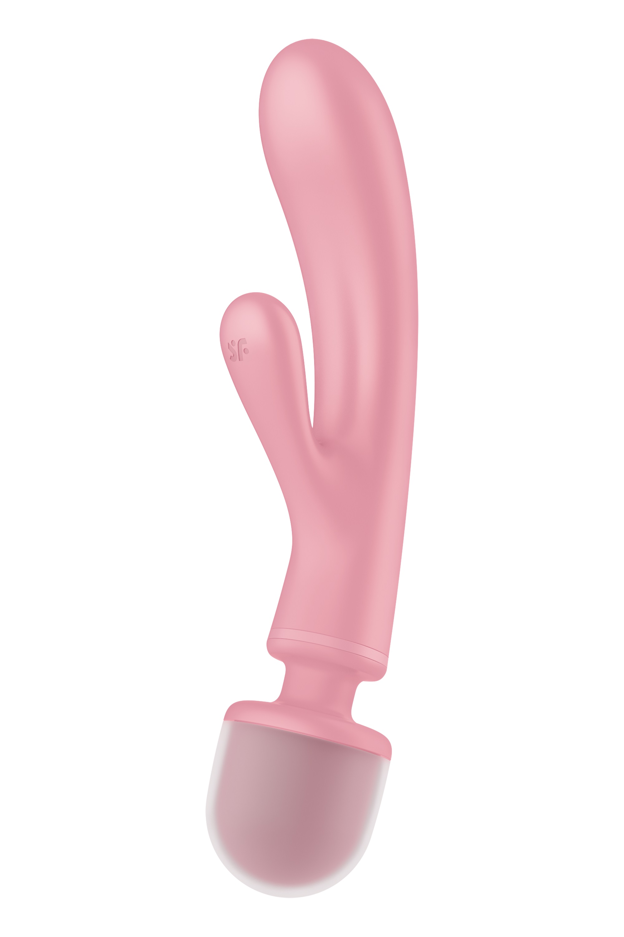 Vibrator Triple Lover Satisfyer, 24 Moduri Vibratii, Silicon, IPX7, USB, Roz, 23.7 cm