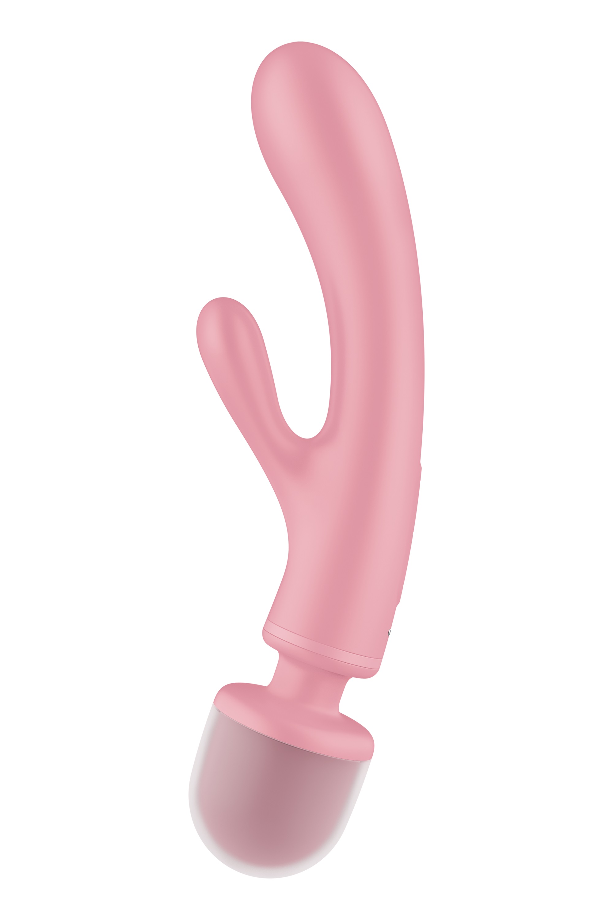Vibrator Triple Lover Satisfyer, 24 Moduri Vibratii, Silicon, IPX7, USB, Roz, 23.7 cm