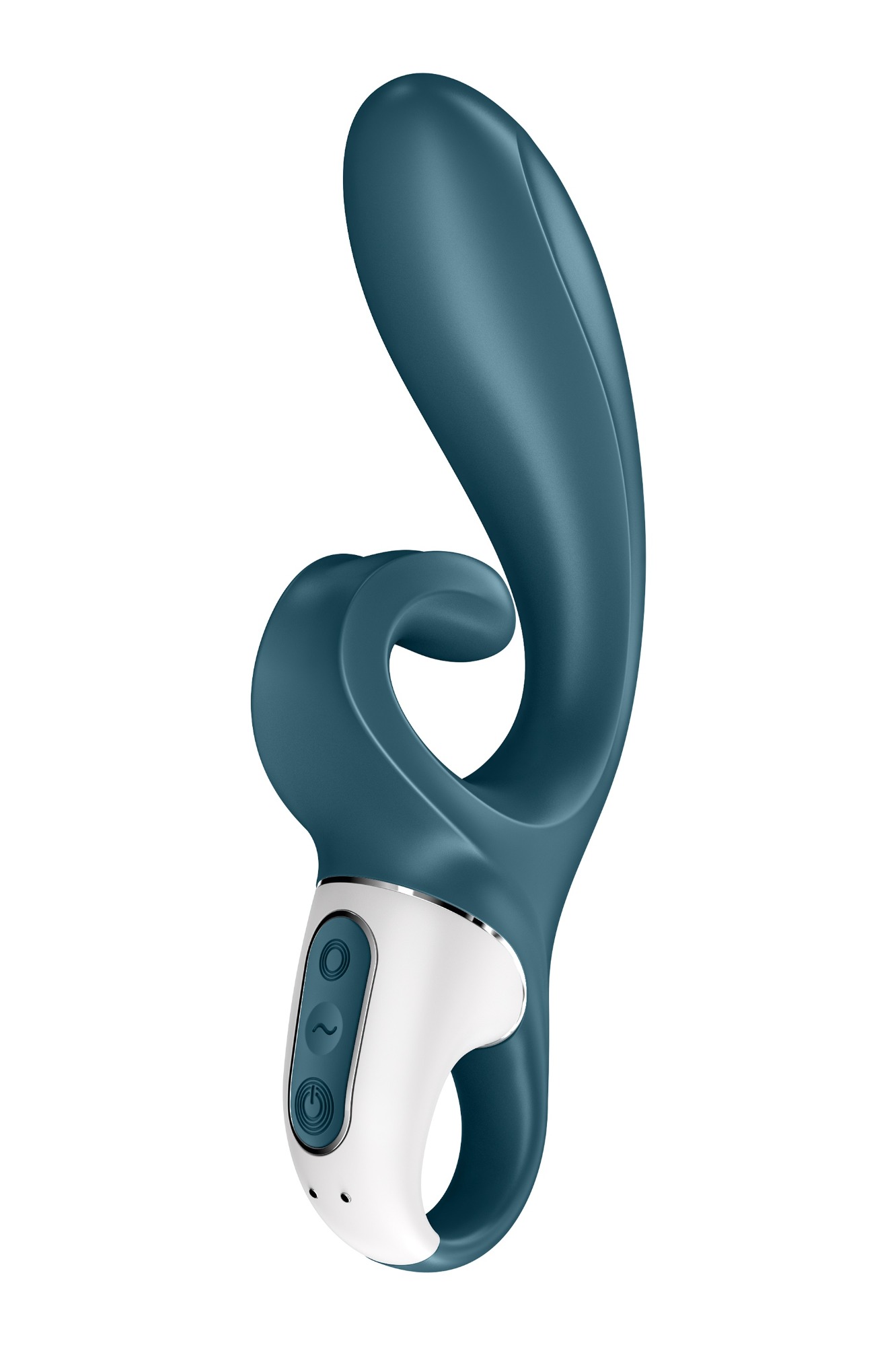 Vibrator Rabbit Hug Me Blueooth Control, Free App, Silicon, USB, Albastru, 20 cm