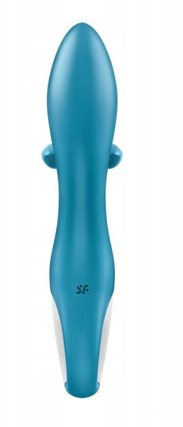 Vibrator Embrace Me 12 Moduri Vibratii USB Silicon Turcoaz 20.5 cm