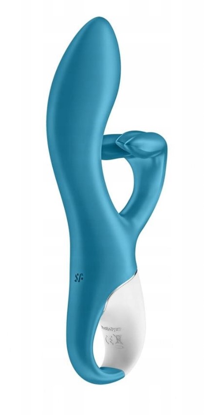 Vibrator Embrace Me 12 Moduri Vibratii USB Silicon Turcoaz 20.5 cm