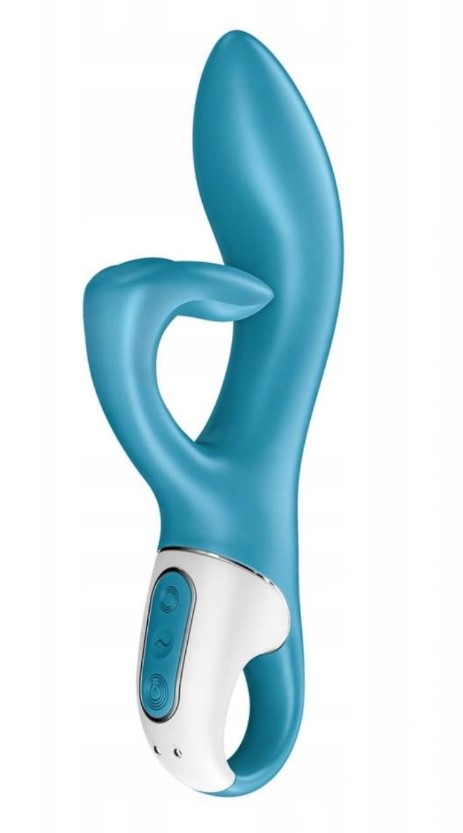 Vibrator Embrace Me 12 Moduri Vibratii USB Silicon Turcoaz 20.5 cm