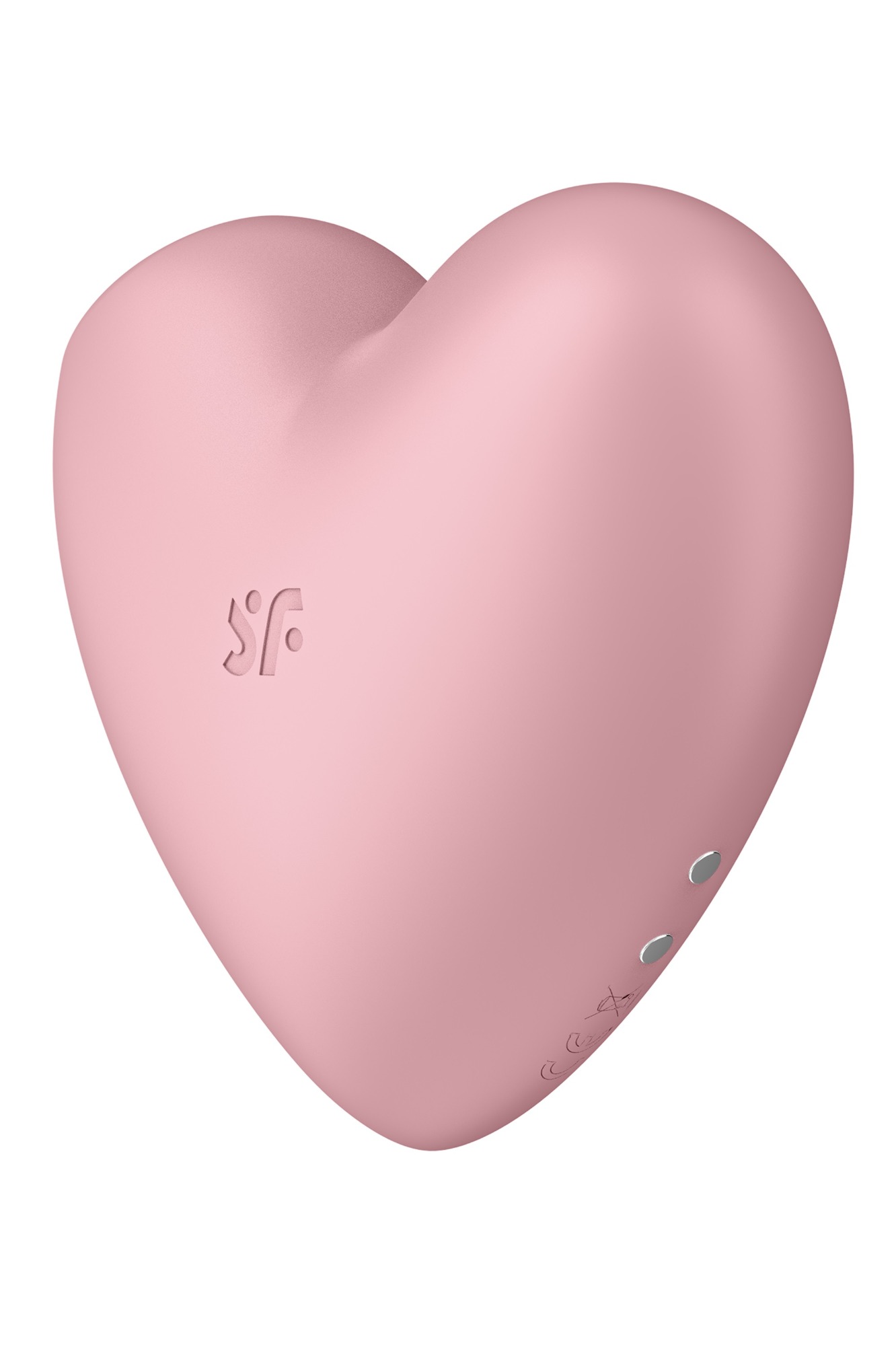 Stimulator Clitoris Cutie Heart Air Pulse Stimulator+Vibration, Silicon, USB, Roz