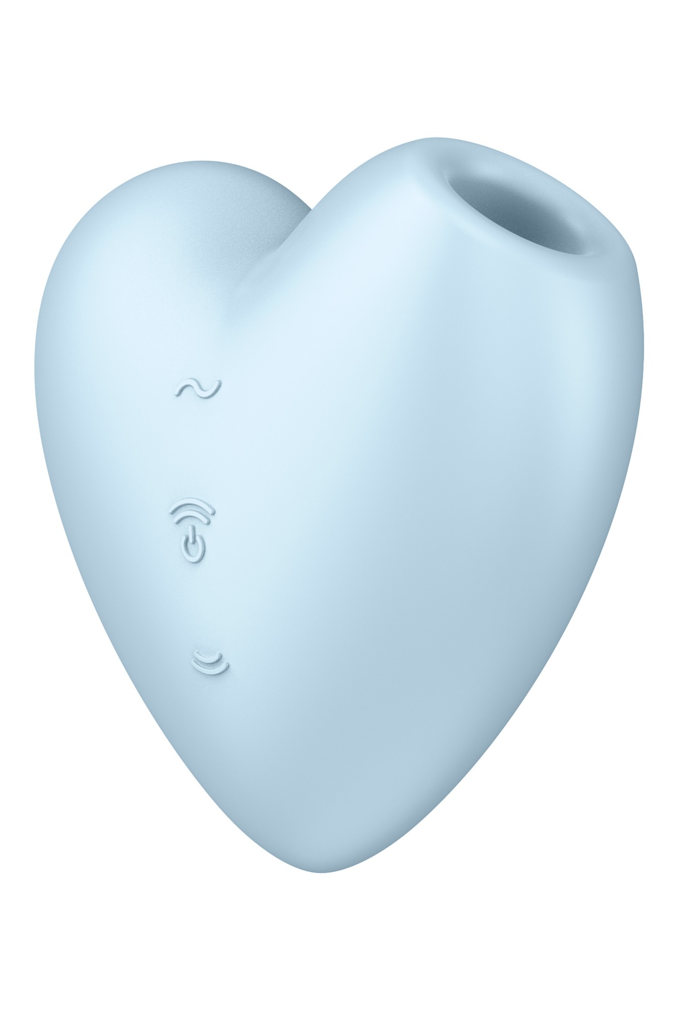 Stimulator Clitoris Cutie Heart Air Pulse Stimulator+Vibration, Silicon, USB, Albastru