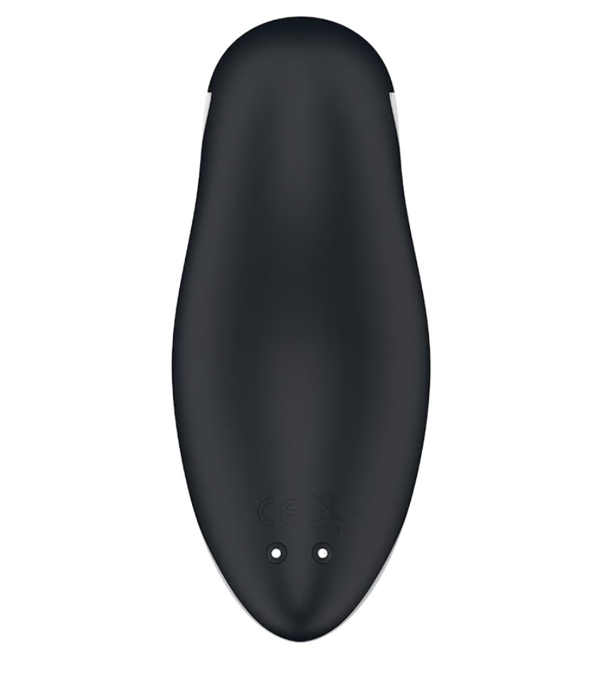 Stimulator Orca, 11 Viteze Suctiune, 12 Moduri Vibratii, Silicon, USB, IPX 7, Alb/Negru