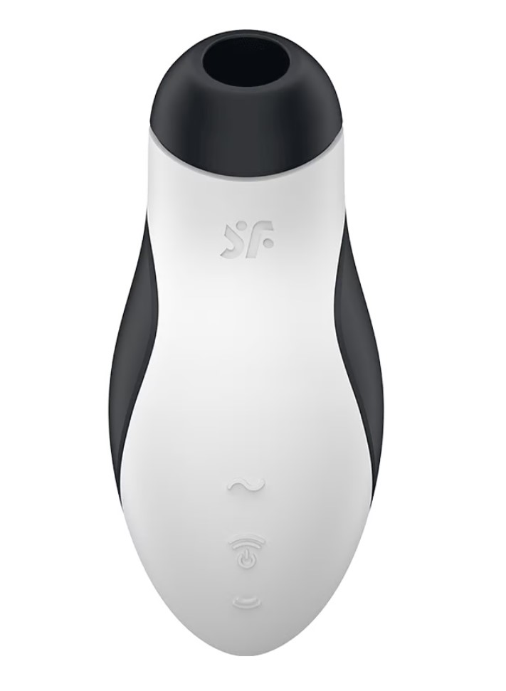 Stimulator Orca, 11 Viteze Suctiune, 12 Moduri Vibratii, Silicon, USB, IPX 7, Alb/Negru