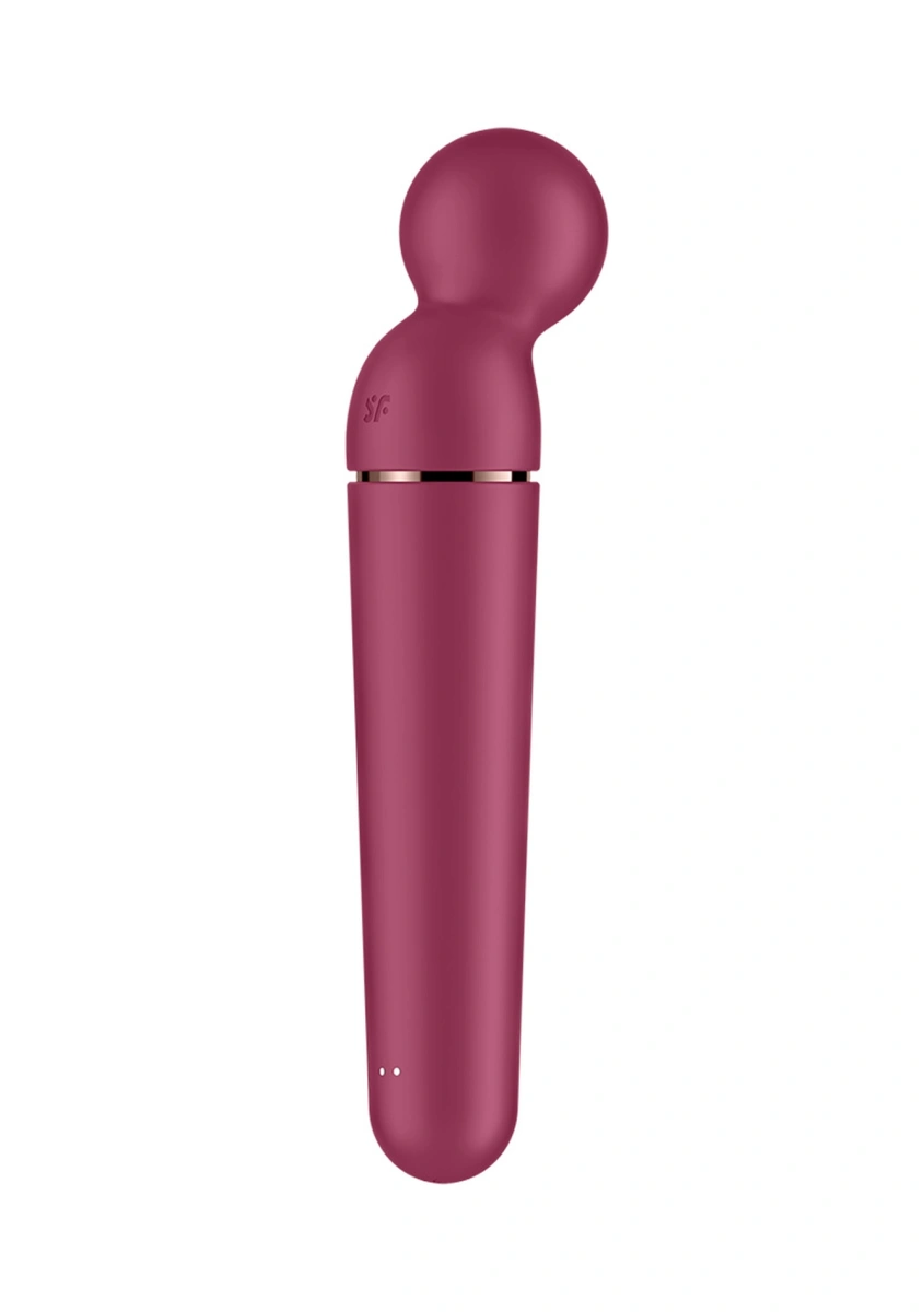 Vibrator Planet Wand-er, 60 Combinatii Stimulatoare, Silicon, USB, Visiniu