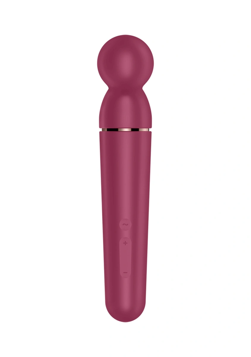 Vibrator Planet Wand-er, 60 Combinatii Stimulatoare, Silicon, USB, Visiniu