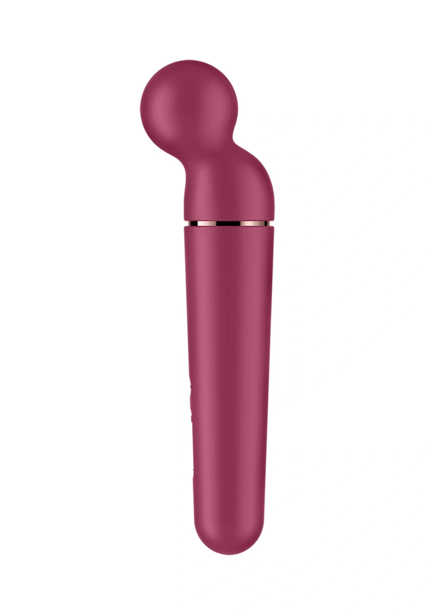 Vibrator Planet Wand-er, 60 Combinatii Stimulatoare, Silicon, USB, Visiniu