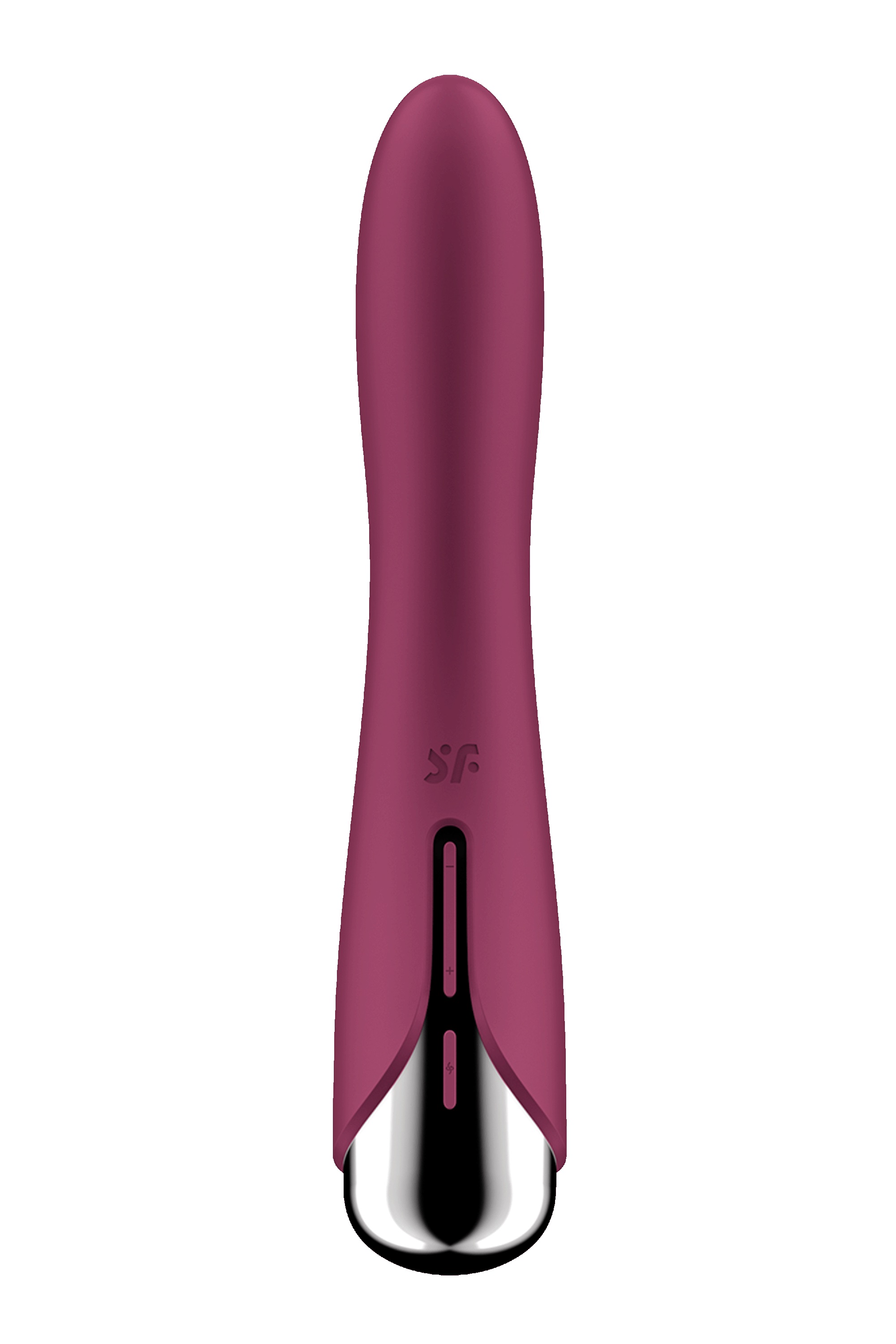 Vibrator Punctul G Spinning Vibe 1, 12 Moduri Vibratii, 5 Moduri Rotatii, Silicon, USB, Rosu, 17.5 cm