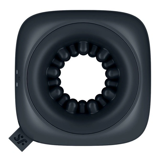 Masturbator Satisfyer Ring Stroker, 12 Moduri Vibratii, Silicon, IPX7, USB, Negru