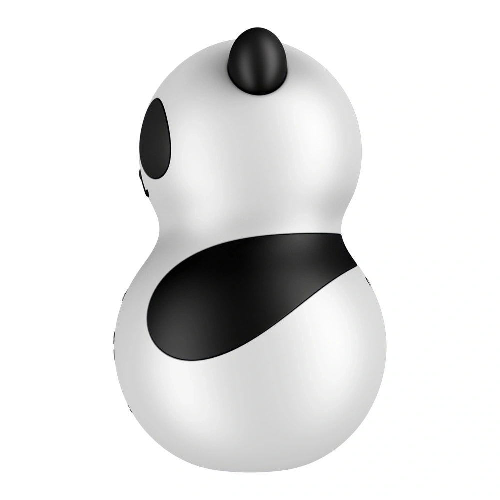 Stimulator Pocket Panda, 11 Intensitati Suctiune, 12 Moduri Vibratii, Silicom, Alb/Negru